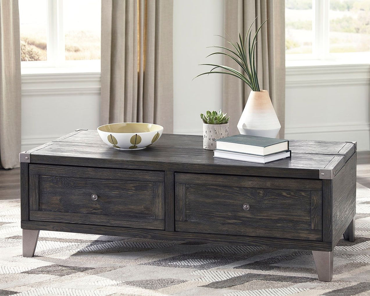 Todoe - Lift Top Cocktail Table - Dark Gray - R&R Furniture Gallery (Fountain Valley, CA)