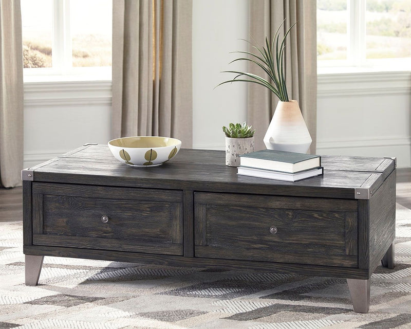 Todoe - Lift Top Cocktail Table - Dark Gray - R&R Furniture Gallery (Fountain Valley, CA)