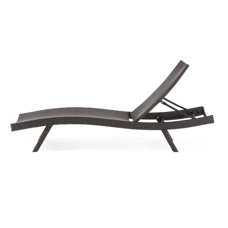 Kauai - Modern Style Wicker Chaise Lounge - Brown Multi - R&R Furniture Gallery (Fountain Valley, CA)
