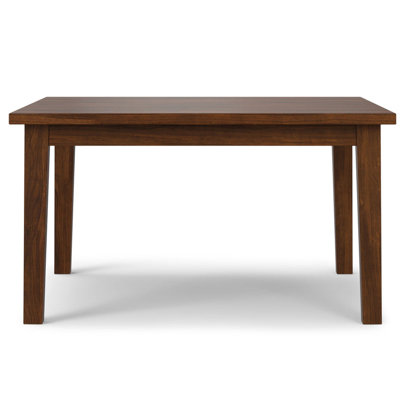 Simpli-Home Eastwood handcrafted dining table with a wooden finish, showcasing a spacious rectangular surface and sturdy legs.