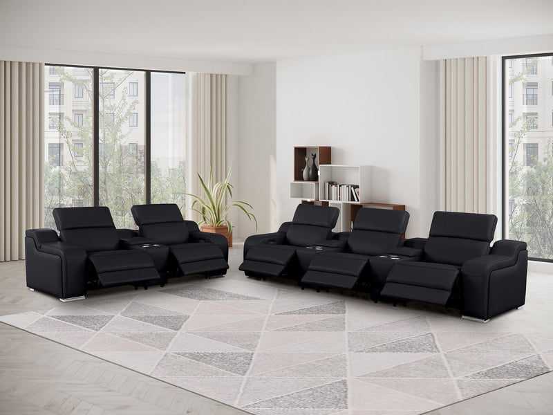 1116 - 8-Piece Modular Power Reclining Sofa, Loveseat & Chair Set In With 5 Power Recliners & Power Headrests - R&R Furniture Gallery (Fountain Valley, CA)