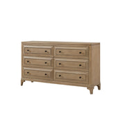 6 Drawer Dresser - Sand - Wood - R&R Furniture Gallery (Fountain Valley, CA)