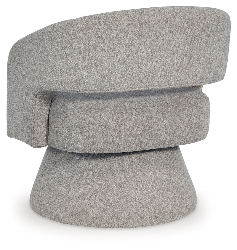 Nashkins - Swivel Accent Chair - Pebble - R&R Furniture Gallery (Fountain Valley, CA)
