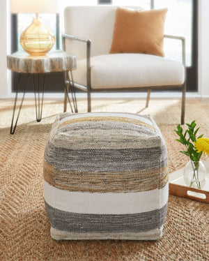 Josalind - Pouf - Multi - R&R Furniture Gallery (Fountain Valley, CA)