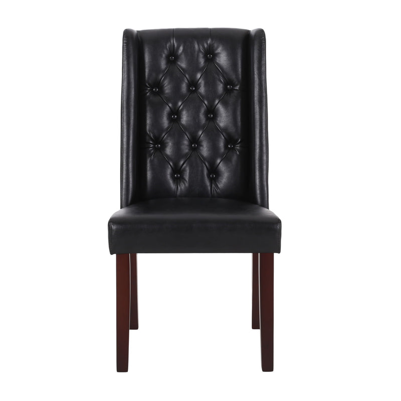 Noble House tufted dining chair with high back, elegant design, upholstered in soft fabric, ideal for modern dining rooms