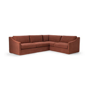 Classic Home Kipton upholstered corner sectional sofa with plush cushions and modern design in a cozy living room setting.