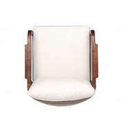 Outdoor Lounge Chair With Woven Backrest, Solid Wood Frame, Comfortable Cushions - R&R Furniture Gallery (Fountain Valley, CA)