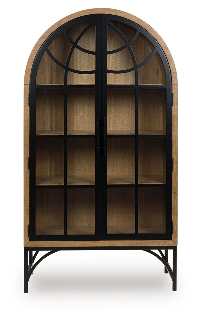 Gwenwich - Accent Cabinet - Natural / Black - R&R Furniture Gallery (Fountain Valley, CA)