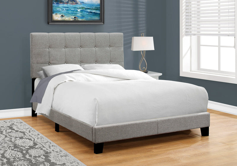 Bed, Upholstered, Frame Only, Transitional - R&R Furniture Gallery (Fountain Valley, CA)