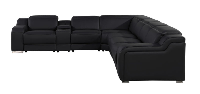 1116 - 7-Piece L-Shaped Sectional Sofa In With 4 Power Recliners & Power Headrests