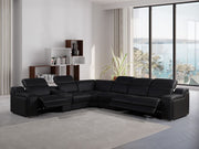 1116 - 7-Piece L-Shaped Sectional Sofa In With 3 Power Recliners & Power Headrests - R&R Furniture Gallery (Fountain Valley, CA)