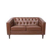 Sophisticated Loveseat With Diamond Stitched Detailing - R&R Furniture Gallery (Fountain Valley, CA)