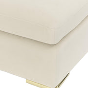 Signature Beds & Benches - Zennia Velvet Accent Bench - Ivory / Gold - R&R Furniture Gallery (Fountain Valley, CA)