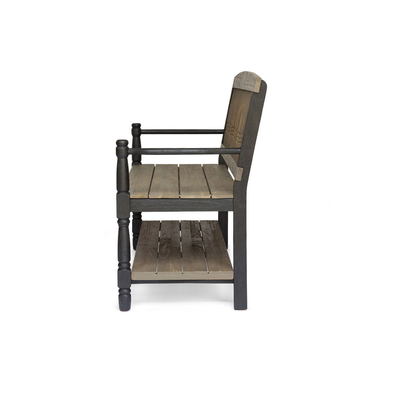 Slatted Bench With Built In Shelf - R&R Furniture Gallery (Fountain Valley, CA)