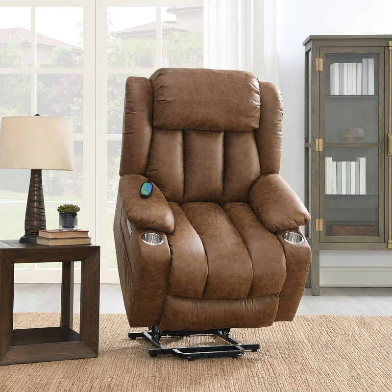 Omarion - Power Recliner With Lift & Heating & Massage - R&R Furniture Gallery (Fountain Valley, CA)