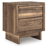 Chirason - Two Drawer Night Stand - Brown - R&R Furniture Gallery (Fountain Valley, CA)