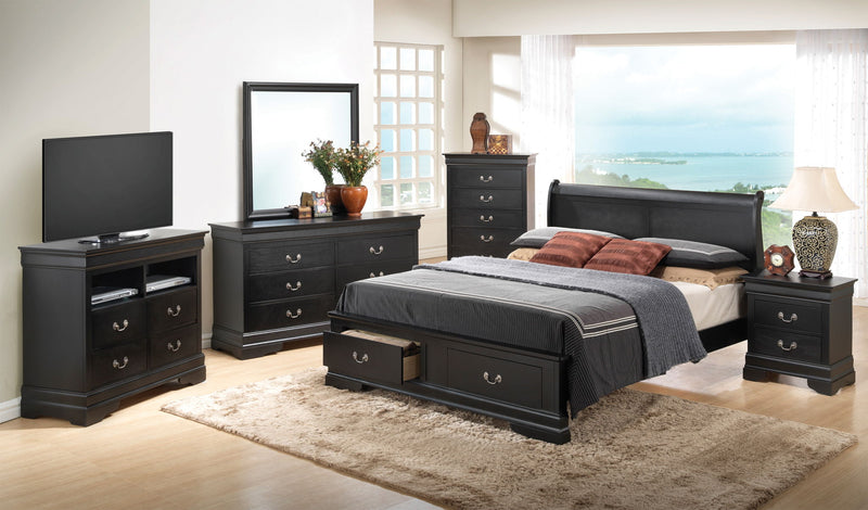 Upholstered Panel Sleigh Bed Design - R&R Furniture Gallery (Fountain Valley, CA)