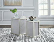 Traleena - Nesting End Tables (Set of 2) - Silver Finish - R&R Furniture Gallery (Fountain Valley, CA)
