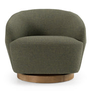 Agatha - Modern Hemp Fabric Swivel Accent Chair — view 2