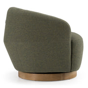 Agatha - Modern Hemp Fabric Swivel Accent Chair — view 4