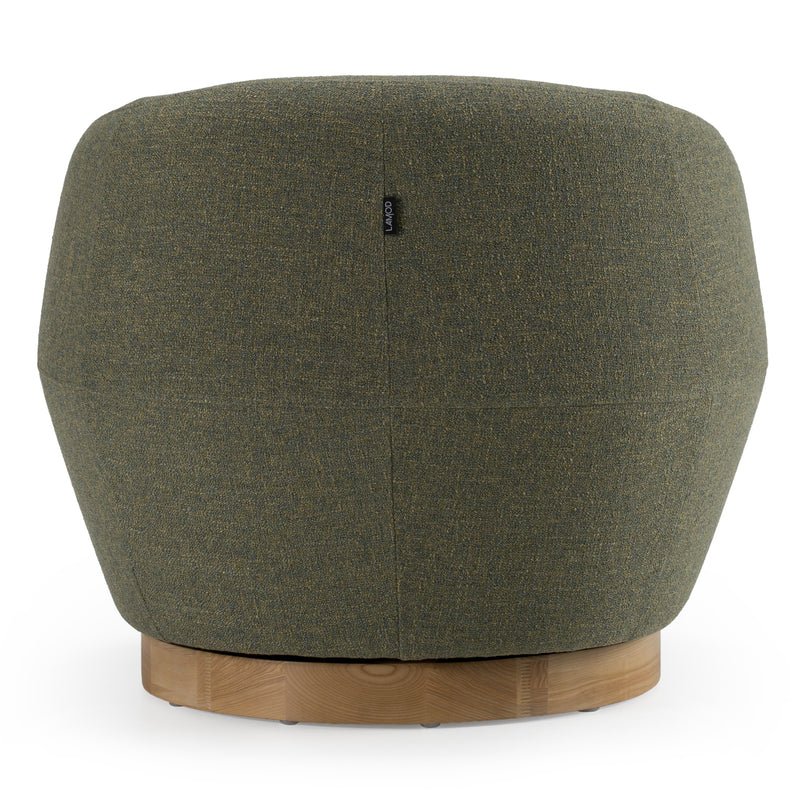 Agatha - Modern Hemp Fabric Swivel Accent Chair — view 5