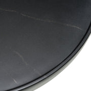 Akron - Modern Black & White Faux Marble Round Coffee Table — view 4