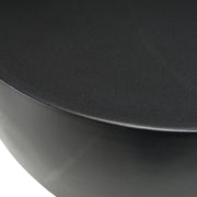 Akron - Modern Black & White Faux Marble Round End Table — view 5