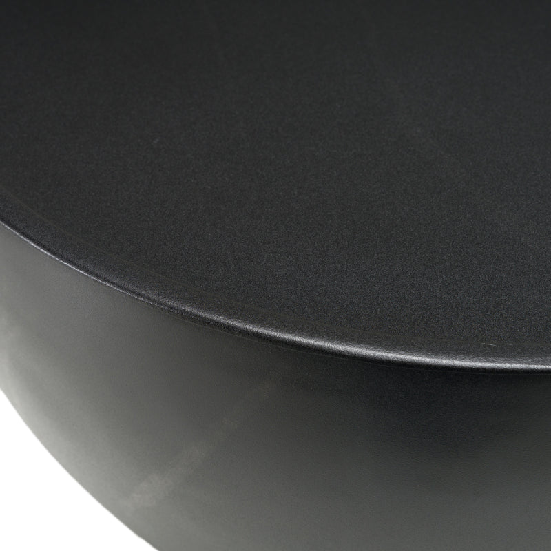 Akron - Modern Black & White Faux Marble Round End Table — view 5