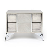 Alexa Italian Modern Grey Nightstand — view 2