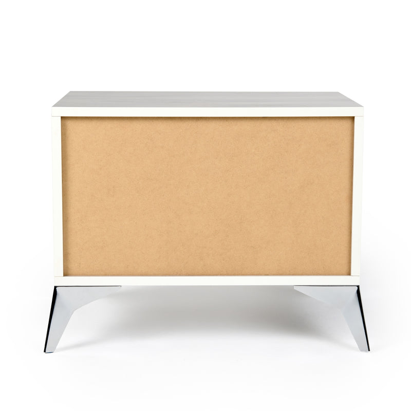Alexa Italian Modern Grey Nightstand — view 5
