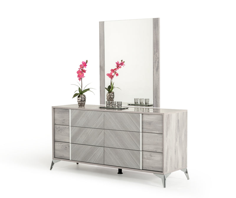 Alexa Italian Modern Grey Dresser — view 3