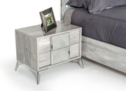 Alexa Italian Modern Grey 4-Piece Bedroom Set — view 5