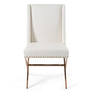 Alexia - Modern White + Rosegold Dining Chair