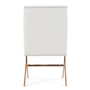 Alexia - Modern White + Rosegold Dining Chair — view 5