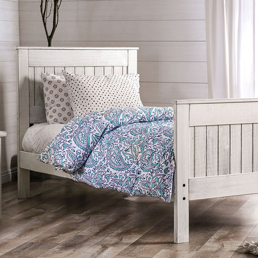 Rockwall Full, Queen, & Twin Bed White, Gray, & White - R&R Furniture Gallery (Fountain Valley, CA)