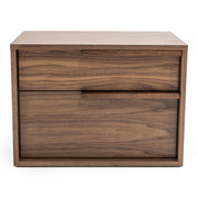 Amberlie - Modern Walnut Nightstand — view 5