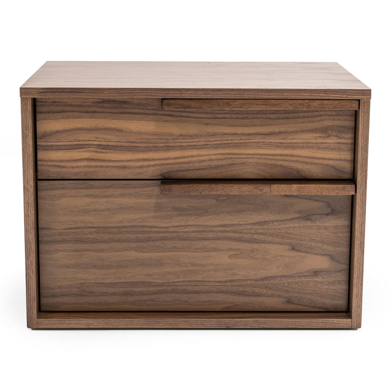 Amberlie - Modern Walnut Nightstand — view 5