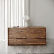 Amberlie - Modern White Vegan Leather + Walnut 4-Piece Bedroom Set — view 2