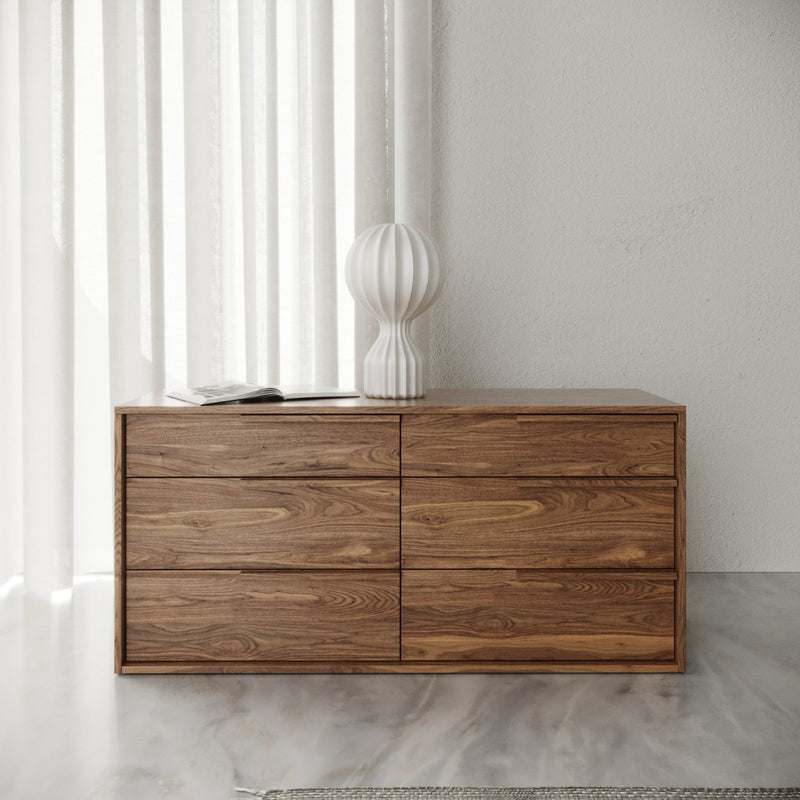 Amberlie - Modern White Vegan Leather + Walnut 4-Piece Bedroom Set — view 2
