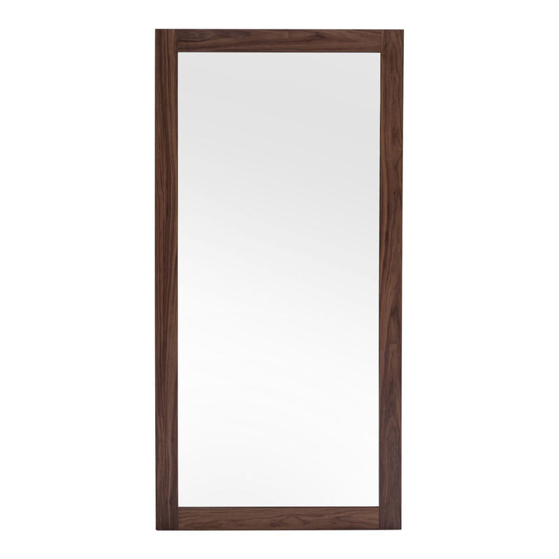 Amberlie - Modern Walnut Floor Mirror — view 3