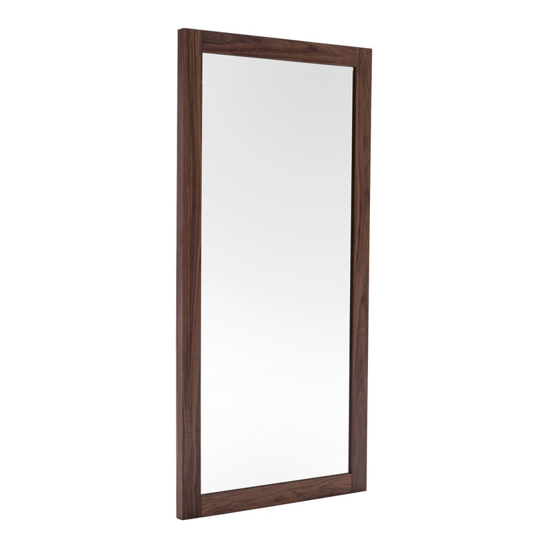 Amberlie - Modern Walnut Floor Mirror — view 4
