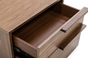 Amberlie - Modern Walnut Nightstand — view 2