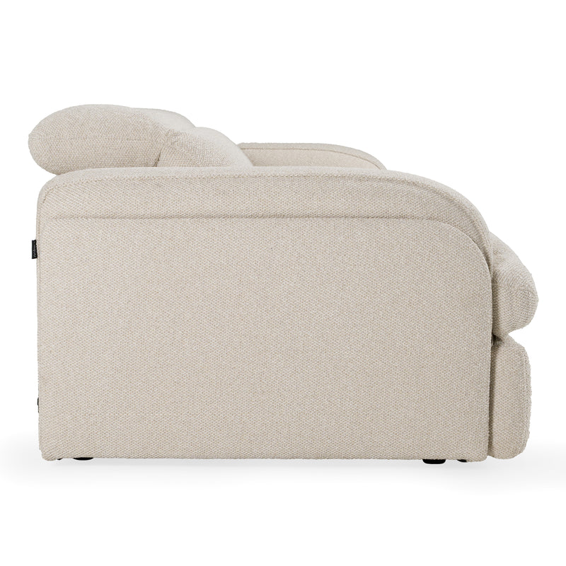 Ambler - Modern Off-White Fabric Sofa w/ 2 Power Recliners — view 2