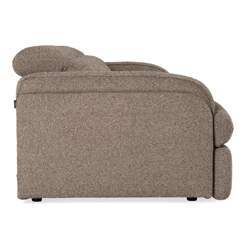 Ambler - Modern Brown Fabric Sofa w/ 2 Power Recliners — view 3