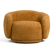 Andrew - Modern Orange Fabric Swivel Accent Chair — view 4