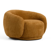 Andrew - Modern Orange Fabric Swivel Accent Chair — view 5