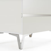 Angela - Italian Modern White Nightstand — view 5