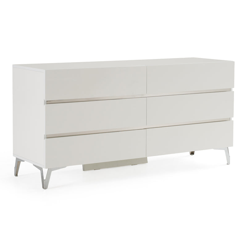 Angela - Italian Modern White Dresser — view 2