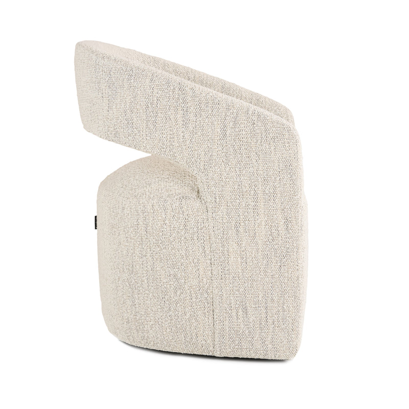 Angie - Modern Beige Fabric Dining Chair — view 2