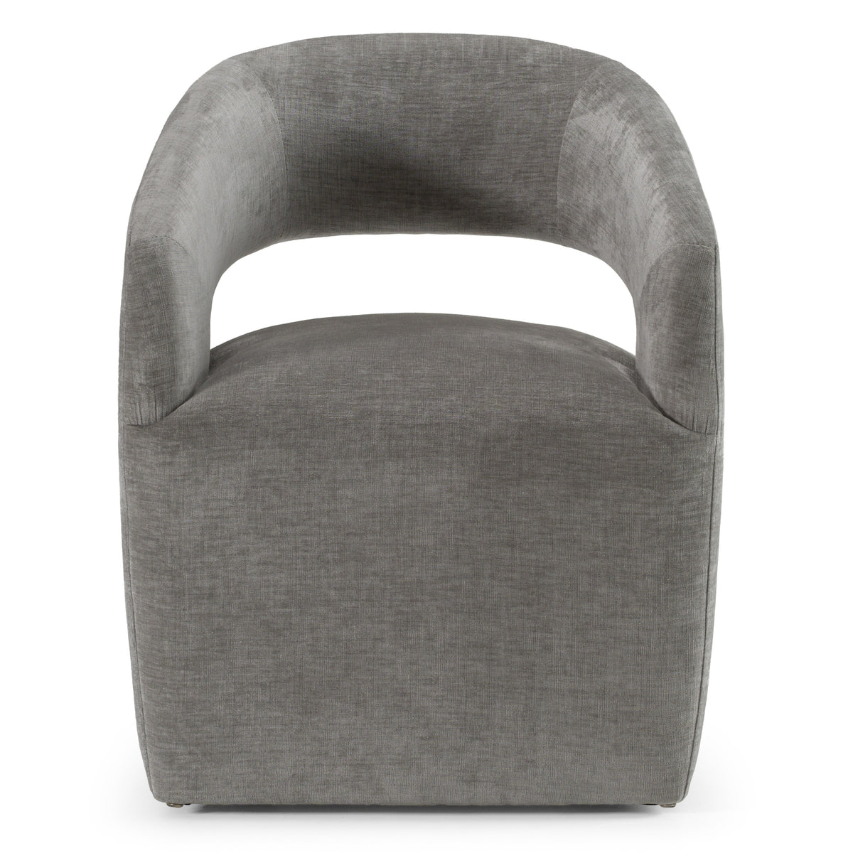 Angie - Modern Grey Fabric Dining Chair — view 2